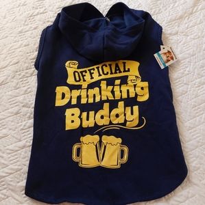 SIMPLY DOG "DRINKING BUDDY" HOODIE NWT